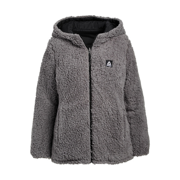 NWT-Women's Reebok Reversible Sherpa Puffer Jacket - Picture 7 of 8